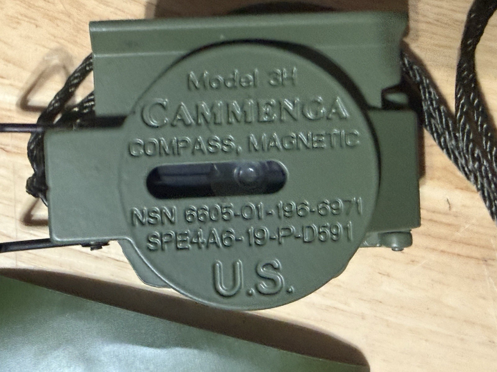 Cammenga Model 3H Tritium Lensatic Compass 6605-01-196-6971 W/Pouch Instructions