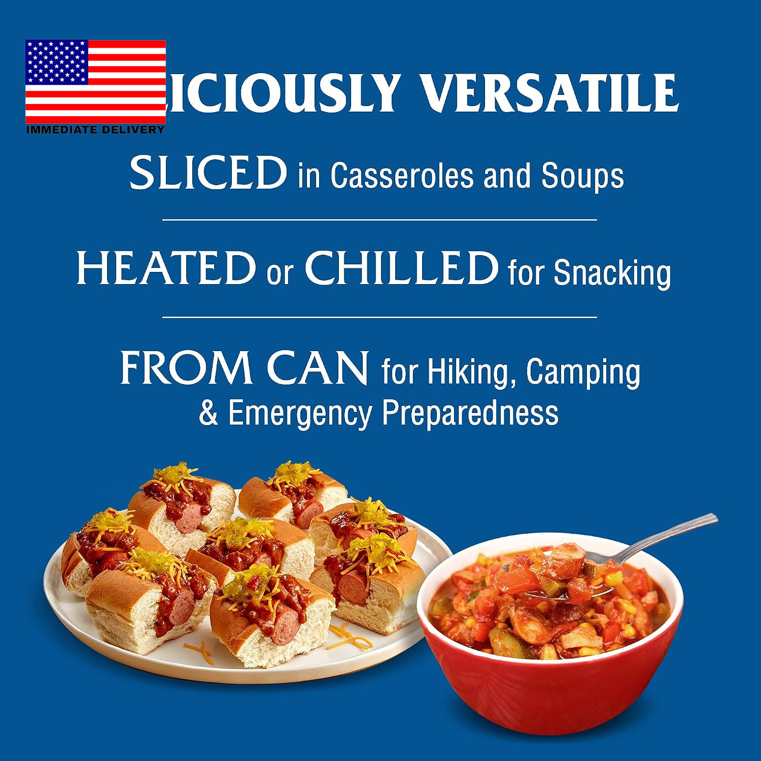Vienna Sausage, Ready to Eat Canned Meat, 10G Protein per Serving, 4.6 Oz. Can (