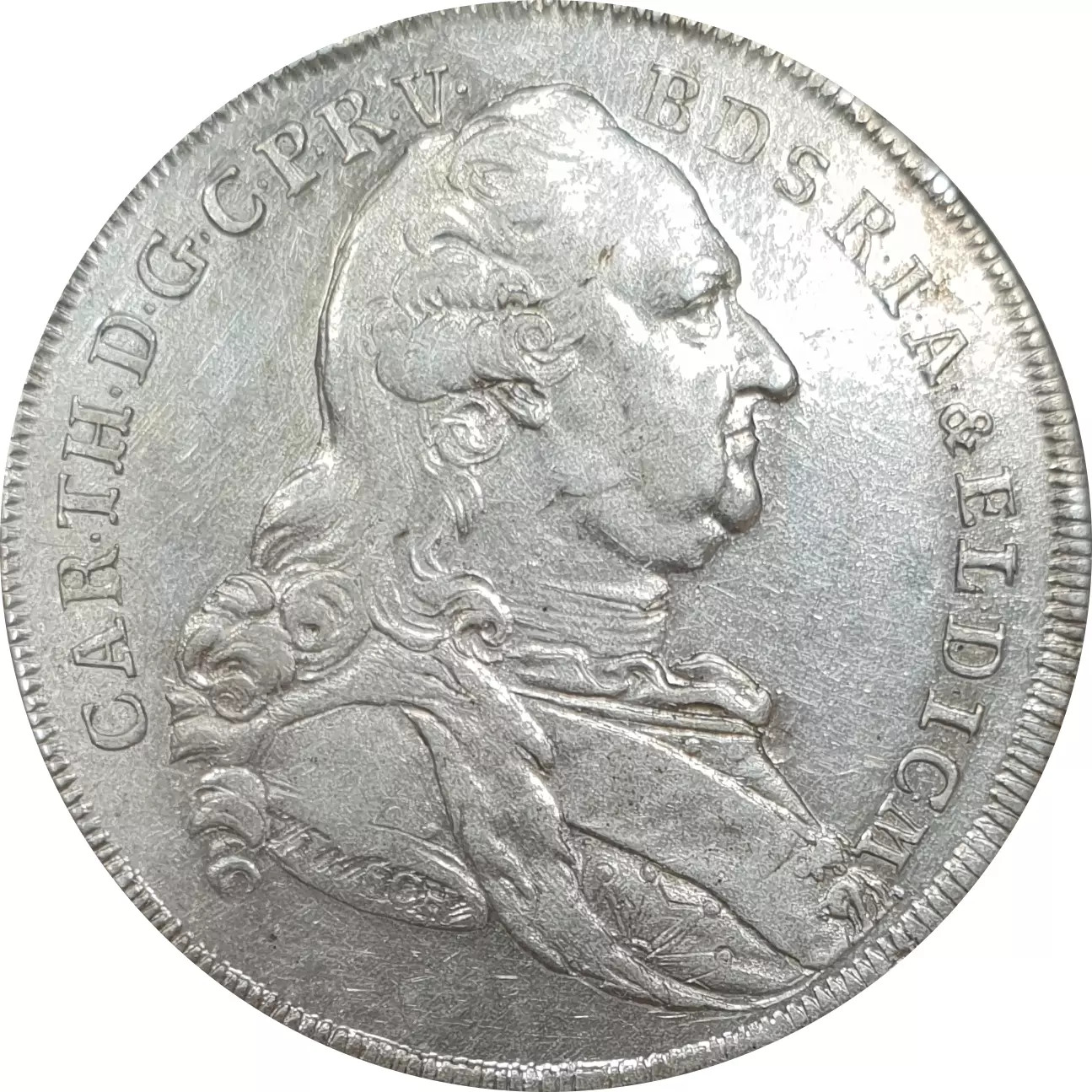 Bavaria 1786 Au-Unc 1 Thaler Silver Germany Madonna and Jesus Child German State