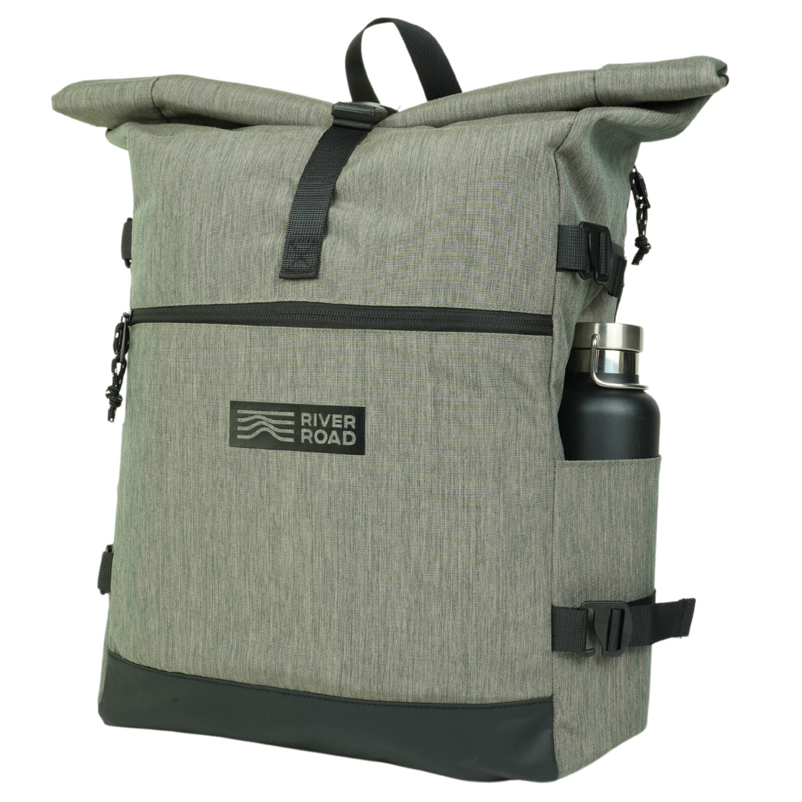 RIVER ROAD CityRoll Easy Access Roll Top Backpack w/ Laptop Pocket – Green – 20L
