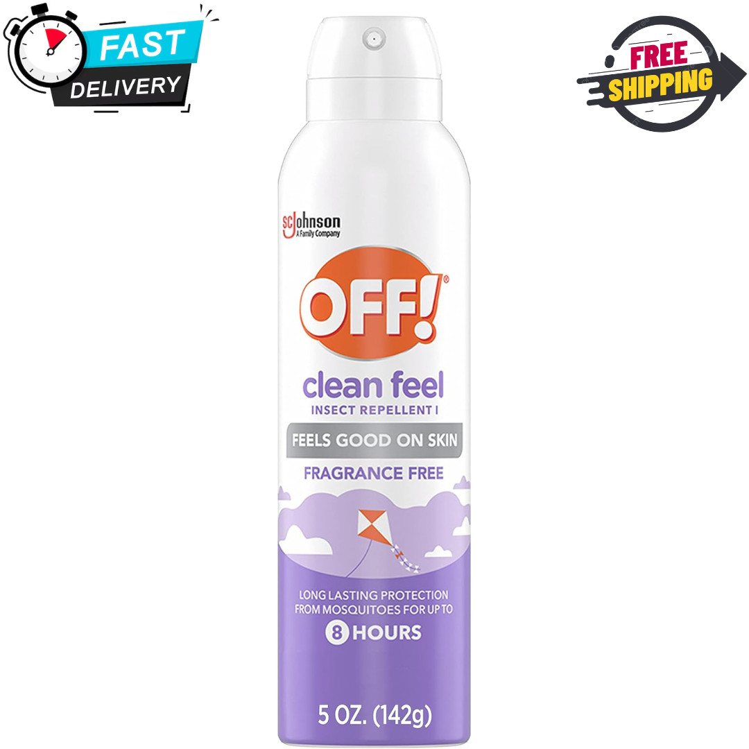 OFF! Clean Feel Insect Repellent Aerosol with 20% Picaridin, Bug Spray 5 oz