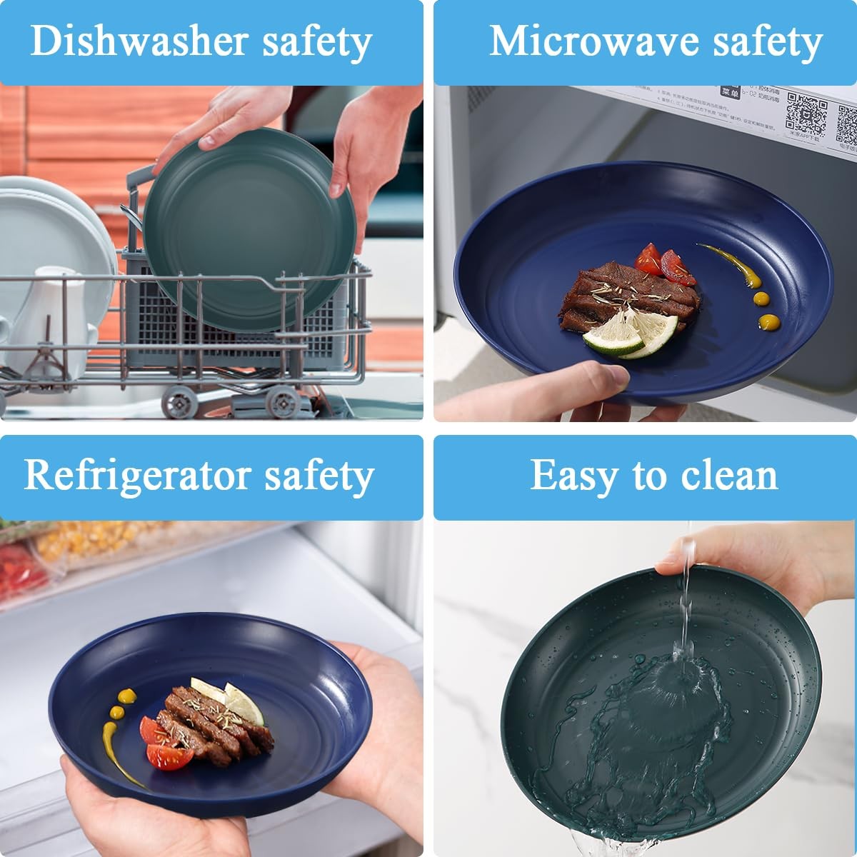 Camping Mess Kit for 2 with Bowl, Plate, Cup, Spoon, Fork, and Carry Bag, Pla…