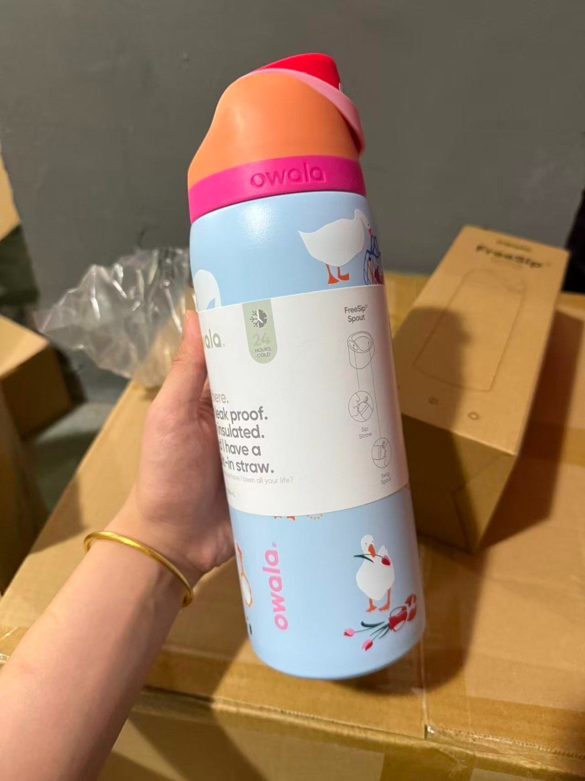Limited Edition Owala 32oz FreeSip Silly Goose Exclusive New Water Bottle