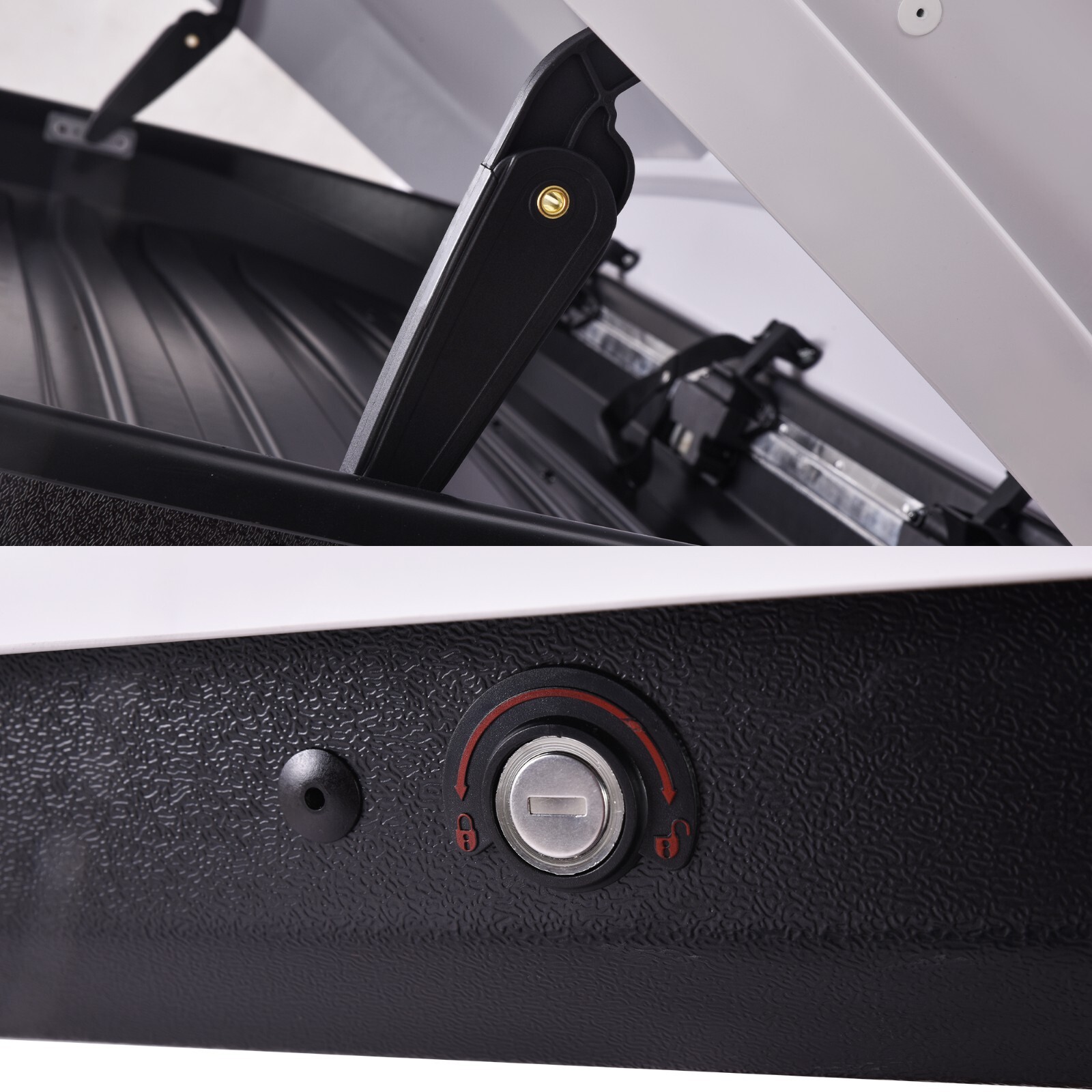 15 Cu. Ft. ABS Car Roof Top Box Cargo Luggage Carrier 2 Locks Toolless Install