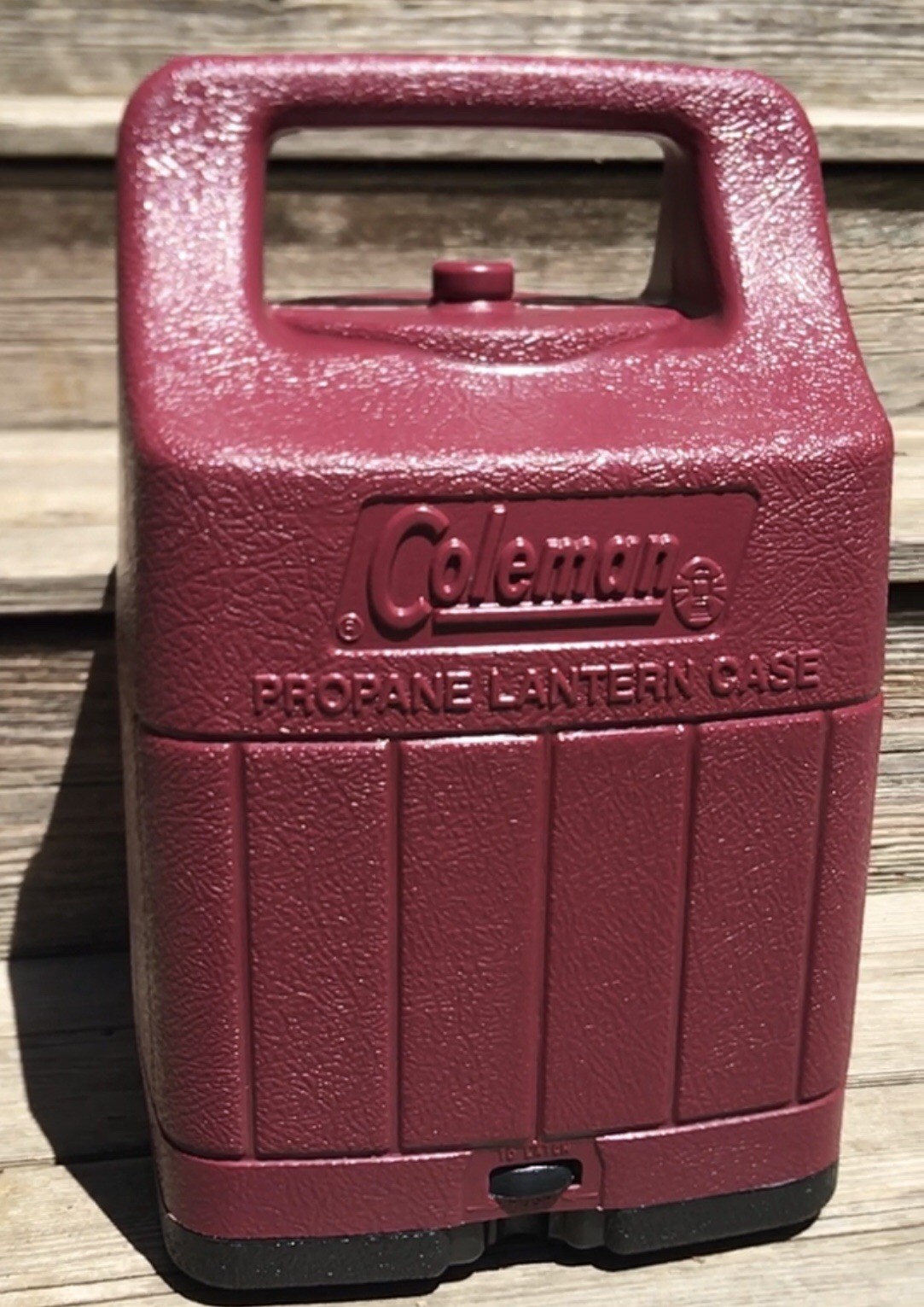 Vtg Coleman Propane Lantern Burgundy Plastic Storage Case Models 5151 5152 5154A