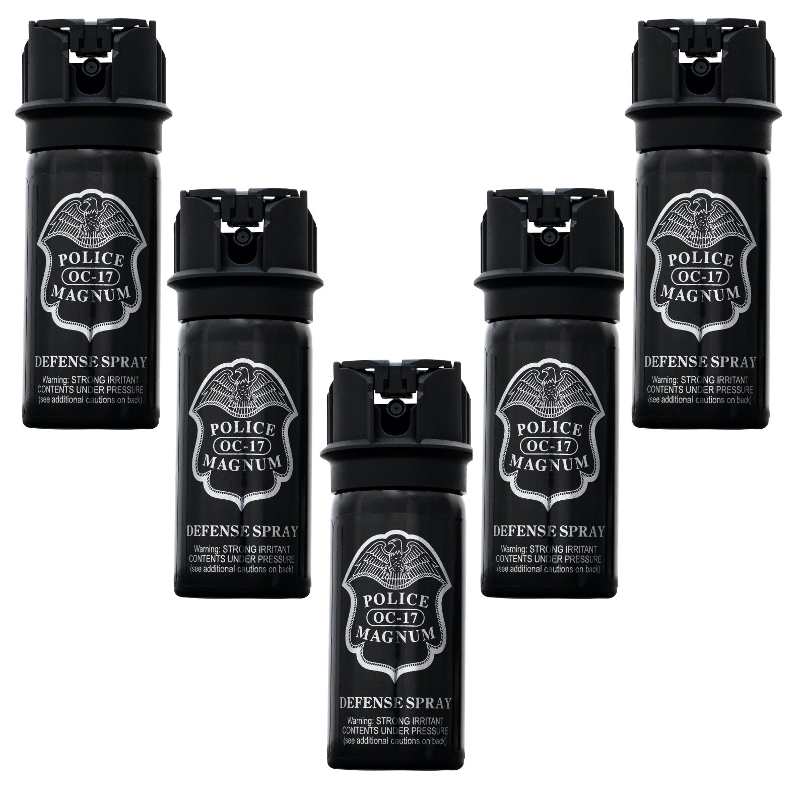 5 Police Magnum Pepper Spray 2oz Stream FlipTop Self Defense Security Protection