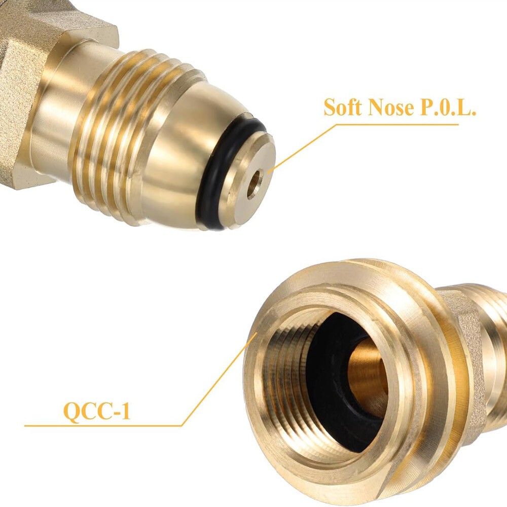 Converts Propane LP Gas Bottle Tank Brass Adapter Valve POL to QCC1 Outlet Parts
