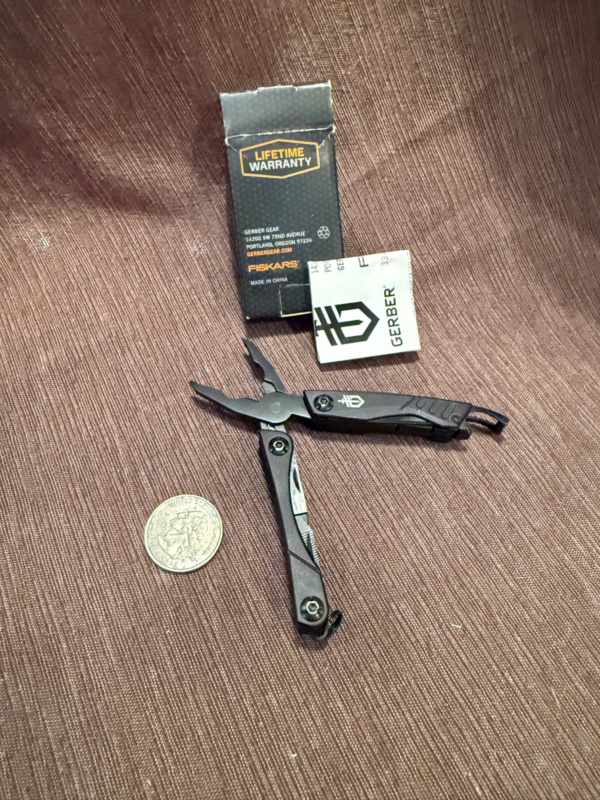 Gerber Dime Multi-Tool Black 30-000469 Keychain Tool NIB Made in China