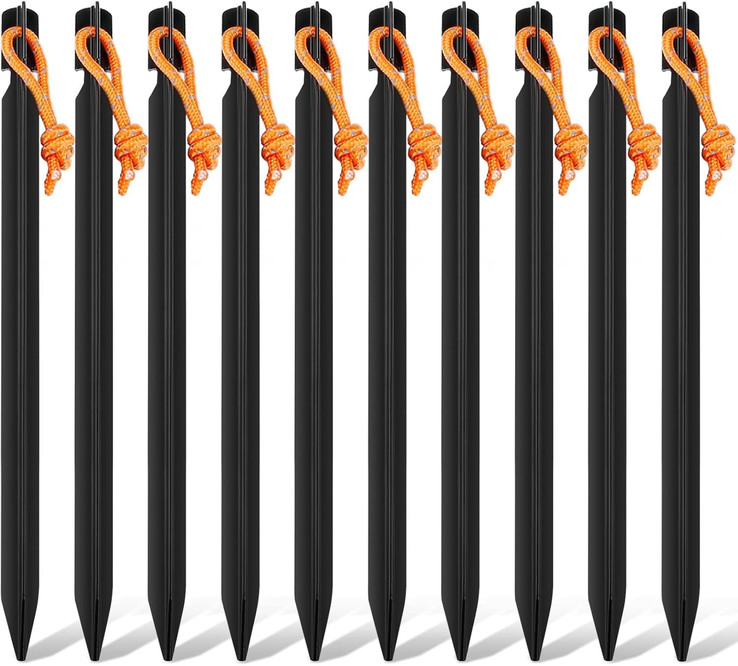 10 Pack Tent Stakes Heavy Duty, Aluminum Tent Stakes Pegs, Metal Tent Spikes, Gr