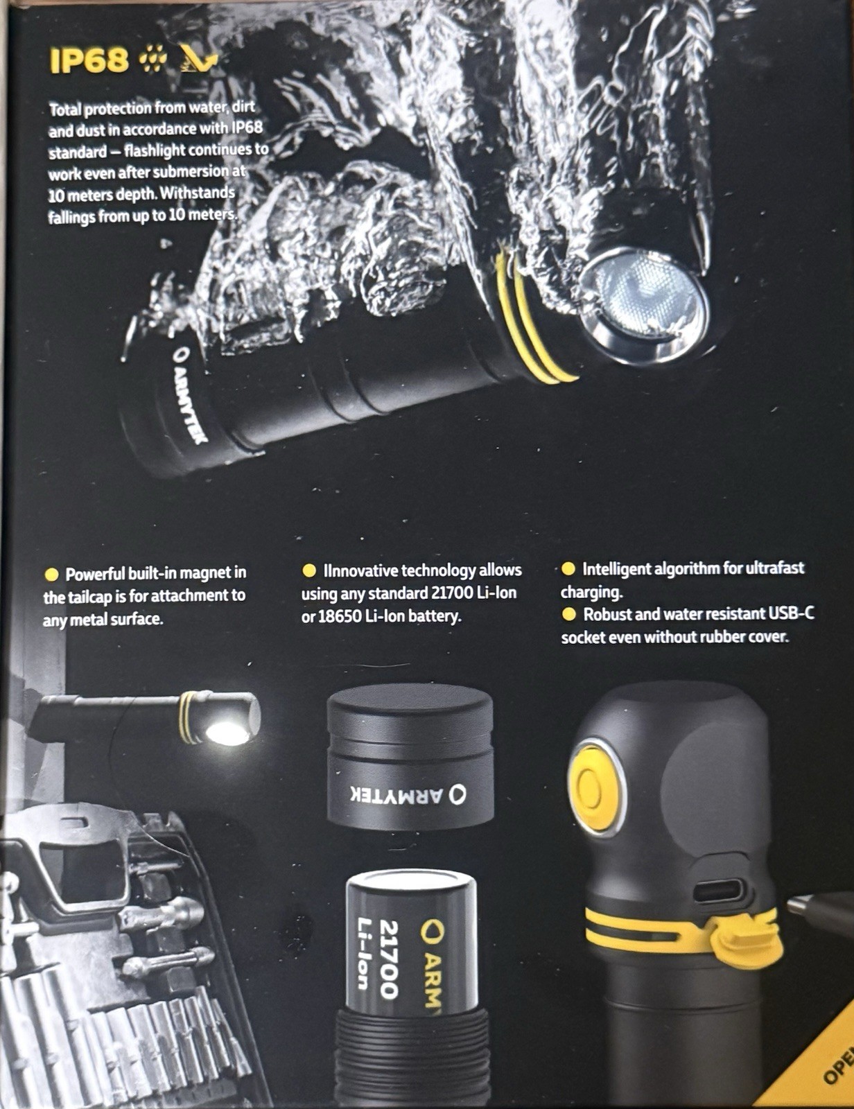 ArmyTek Elf C2 MAX With USB Charging 4500 Lumen Headlight Right Angle Flashlight