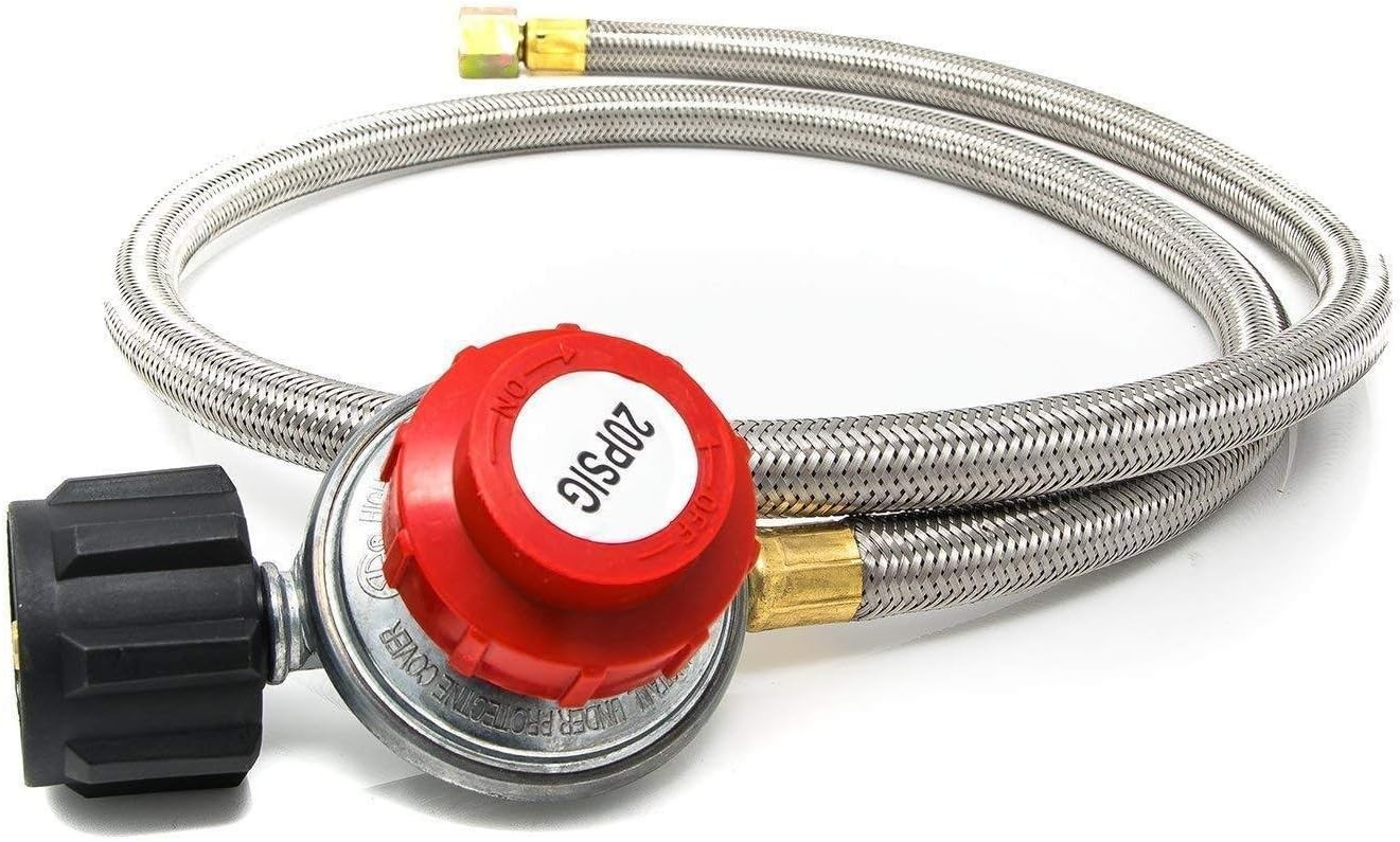 GasOne 2113+50105 4 ft Regulator and Propane Brass Orifice, Steel