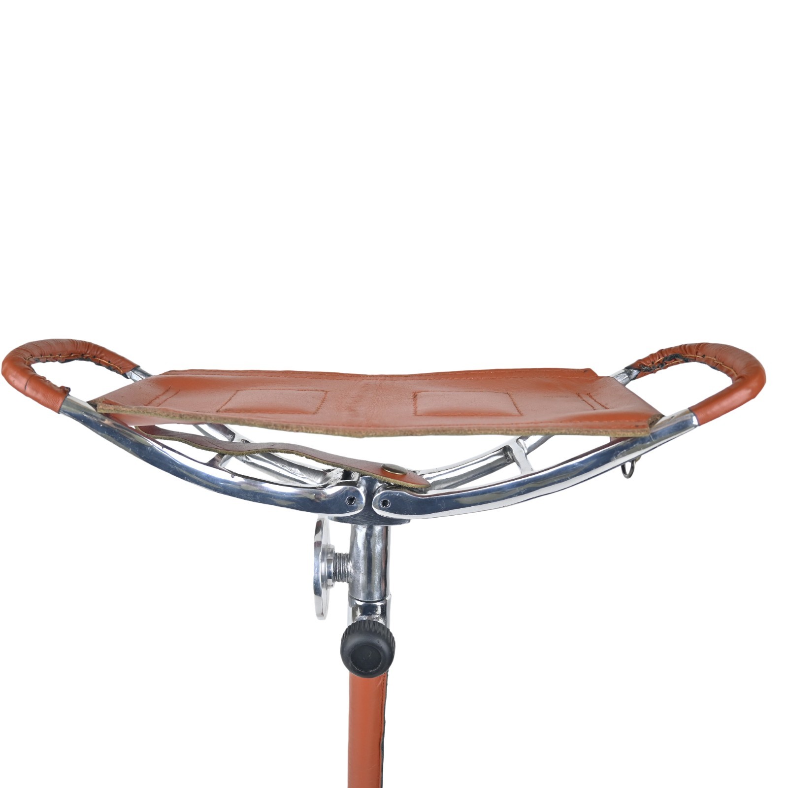 Outdoor Shooting Stick Spectator Adjustable Leather Walking Stick Fishing Stool