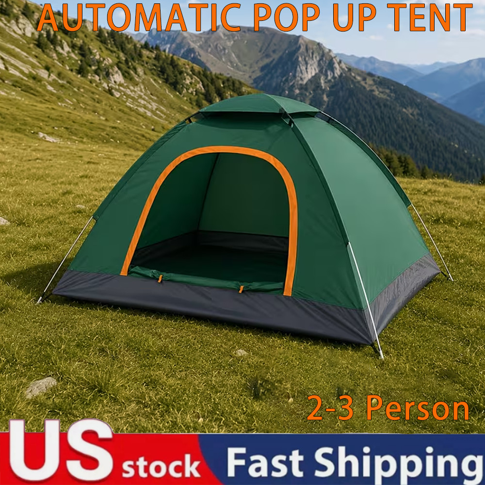 2-3 Person Camping Tent Automatic Hiking Instant Canopy Pop Up Tents Waterproof
