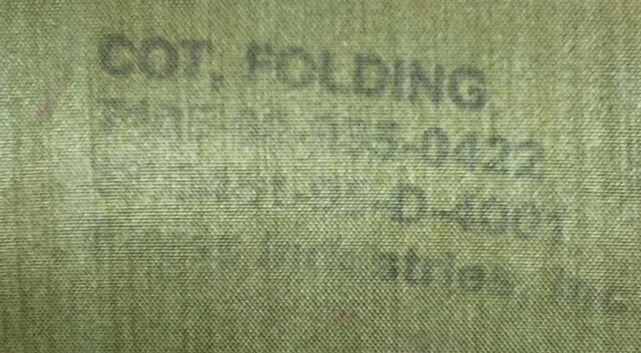 US Military Issue Compact Lightweight Foldable Aluminum Sleeping Cot – Used