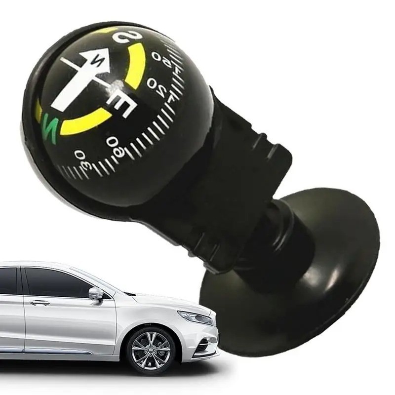 Car Compass Automotive Compass Ball Adjustable Dashboard Mounted for Hiking