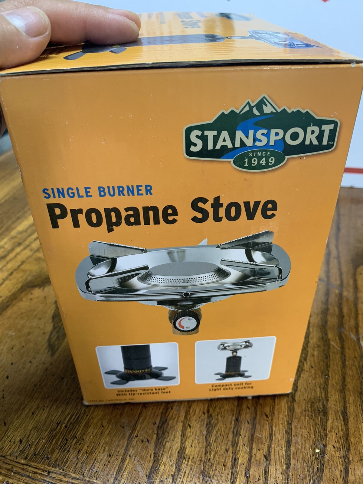STANSPORT 10000 BTU SINGLE BURNER 201-T PROPANE STOVE CAMPING