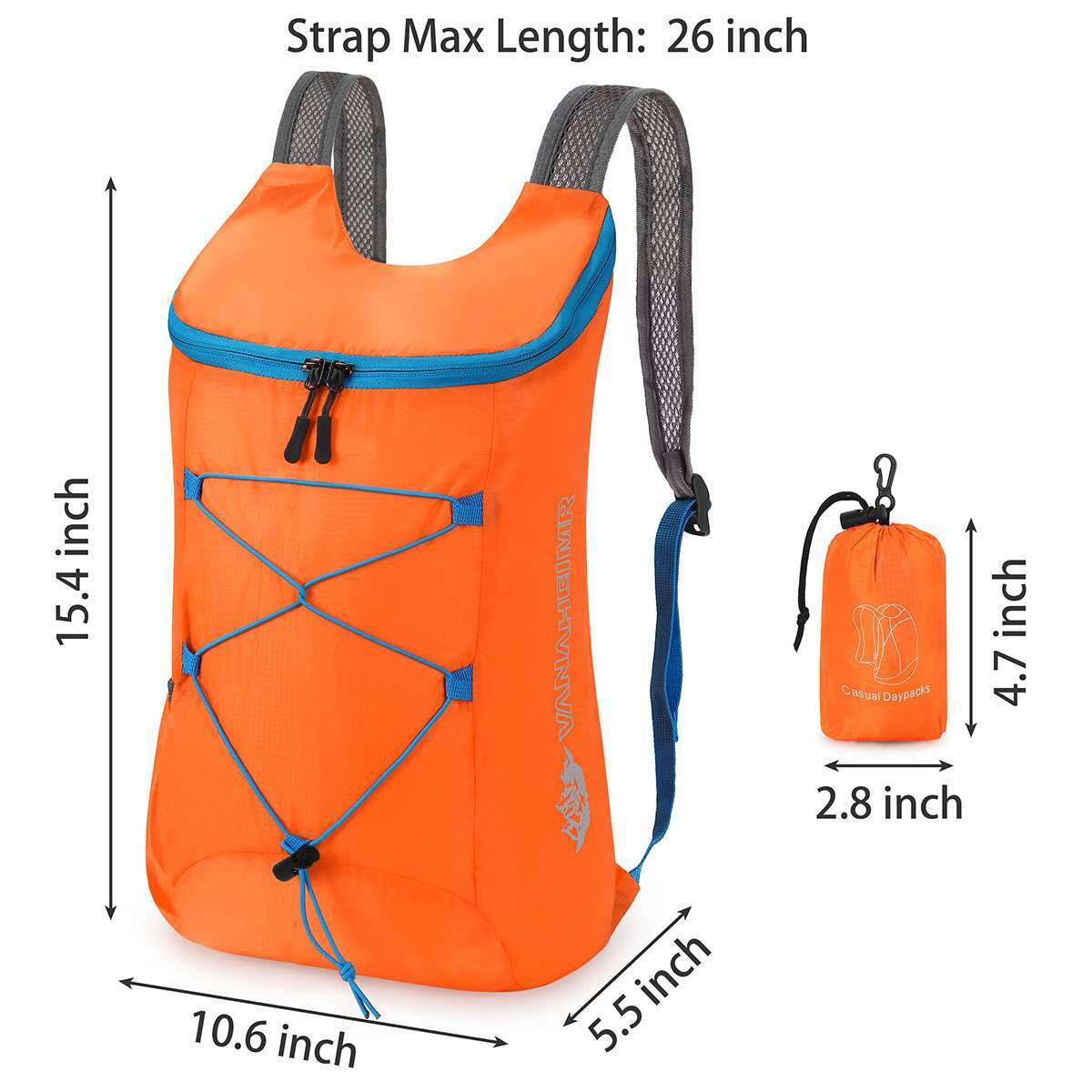 Lightweight Foldable Backpack Waterproof Outdoor Hiking Camping Travel
