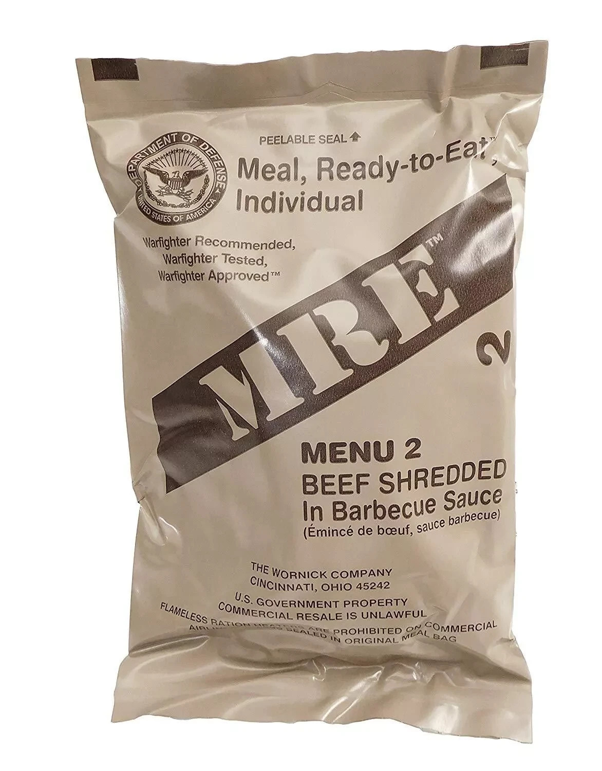 MRE U.S. Military Ready to Eat Choose your own meal menus 1-12 Test Date 2025