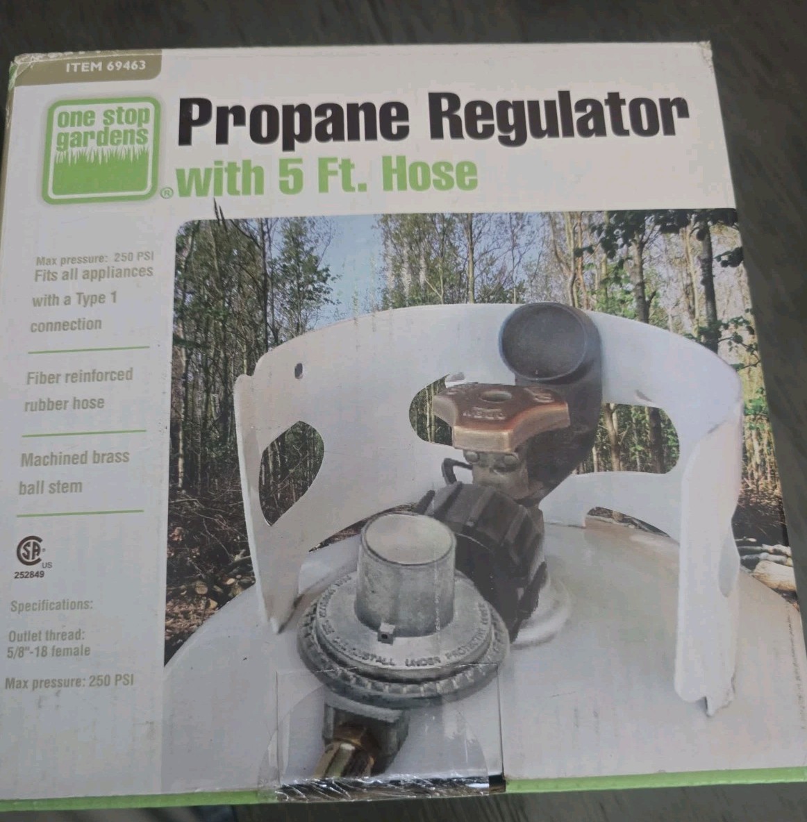 PRESSURE REGULATOR & HOSE FOR LP PROPANE GAS CAMP STOVE