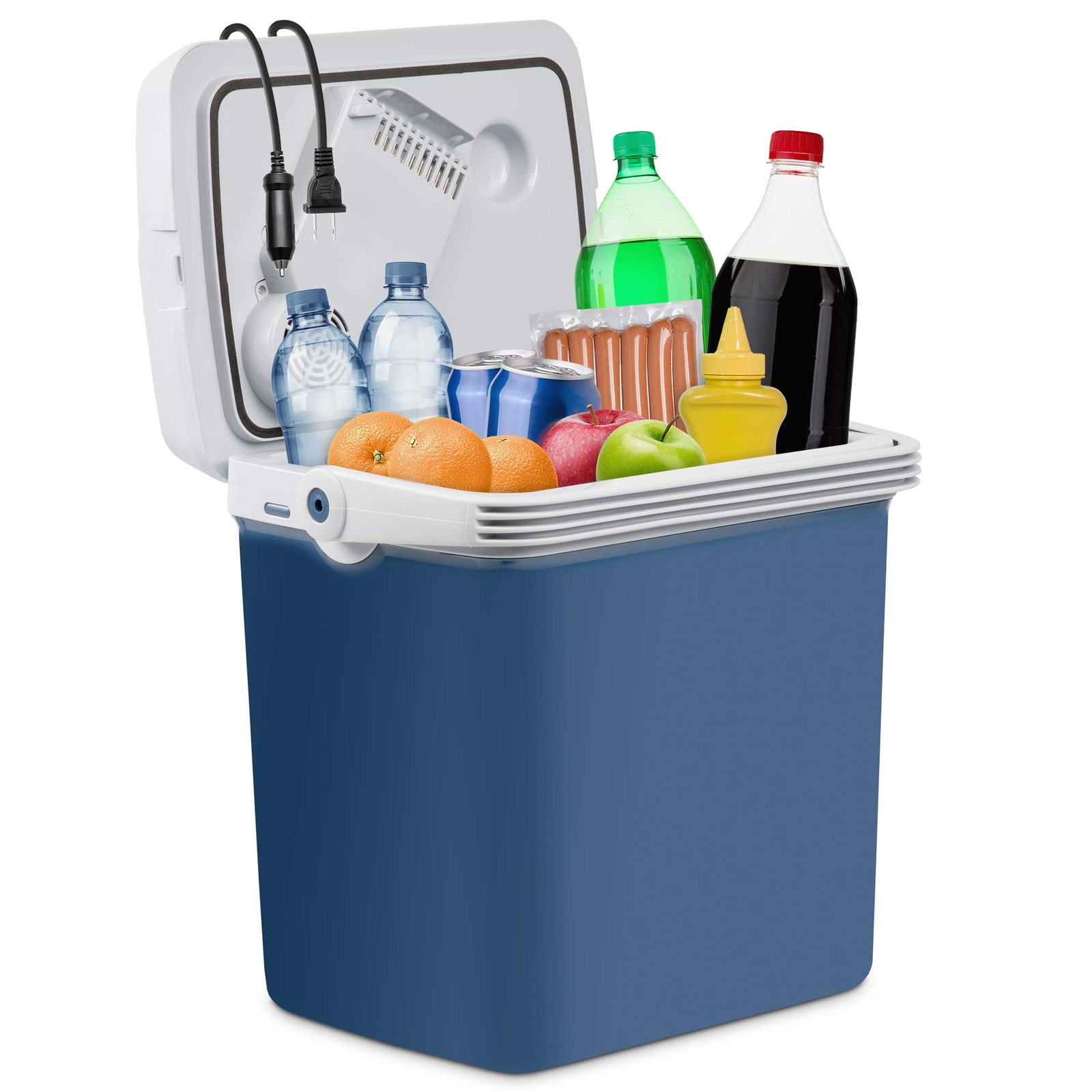 Ivation 25L Electric Cooler & Warmer Portable Car Fridge with Handle for Camping
