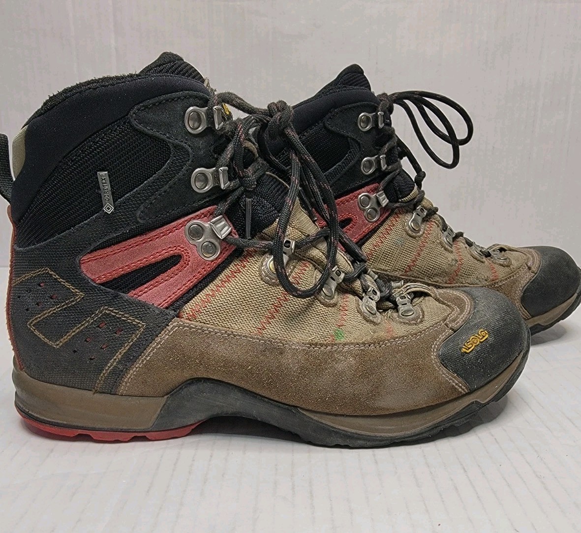 ASOLO Boots Mens SZ 10 Gore-Tex Hiking Mountain Multicolor