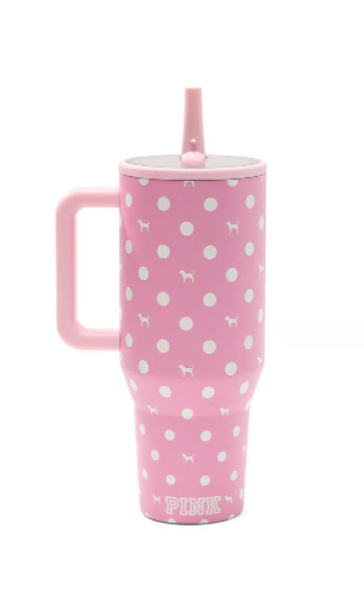 PINK x HydroJug 40oz Traveler Water Bottle Pink Dot Dog Limited Edition NEW