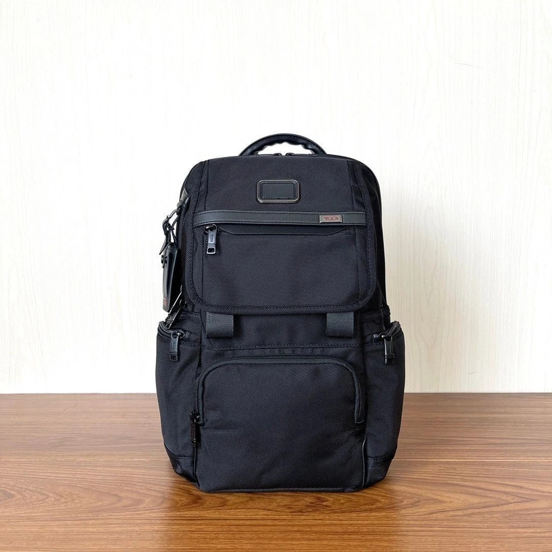 TUMI Alpha 3 Bravo Black Backpack Business Laptop Ballistic Nylon 2603174D3