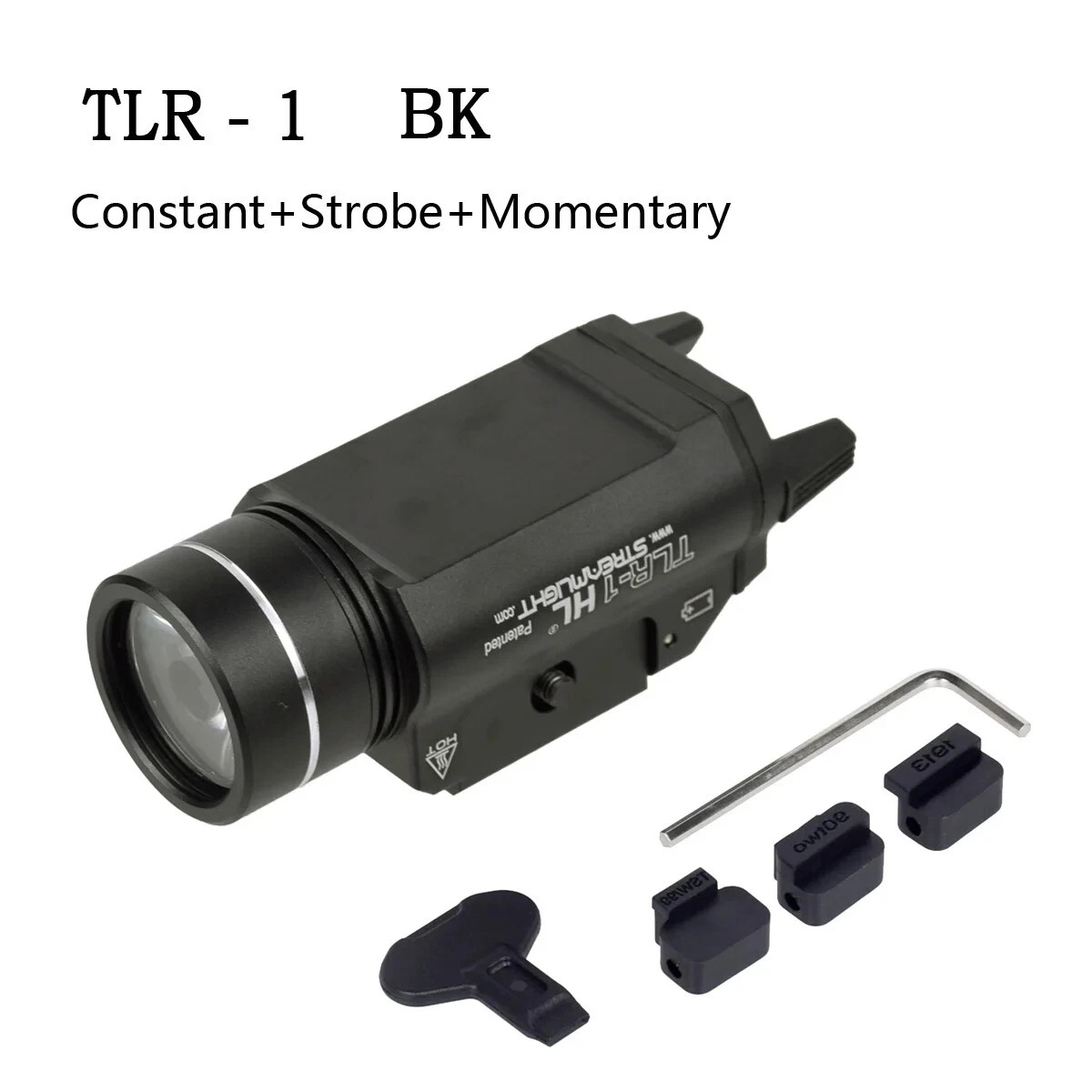 Tactical Weapon Flashlight 1000 Lumens LED Strobe Light 20mm Rail Mount Torch