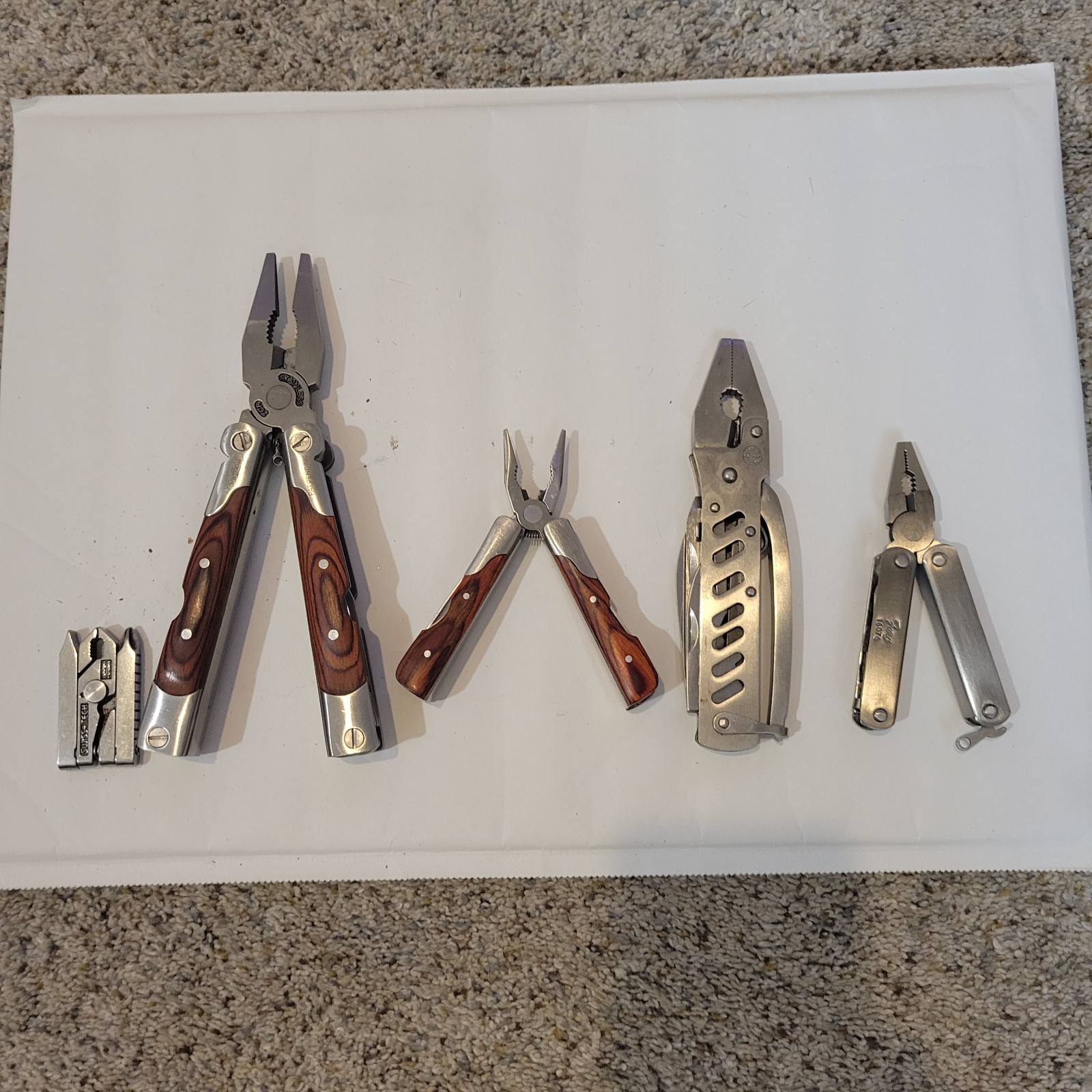 Lot Of 5 Multitools. China. Good Condition.stailess Steel. Barlow.