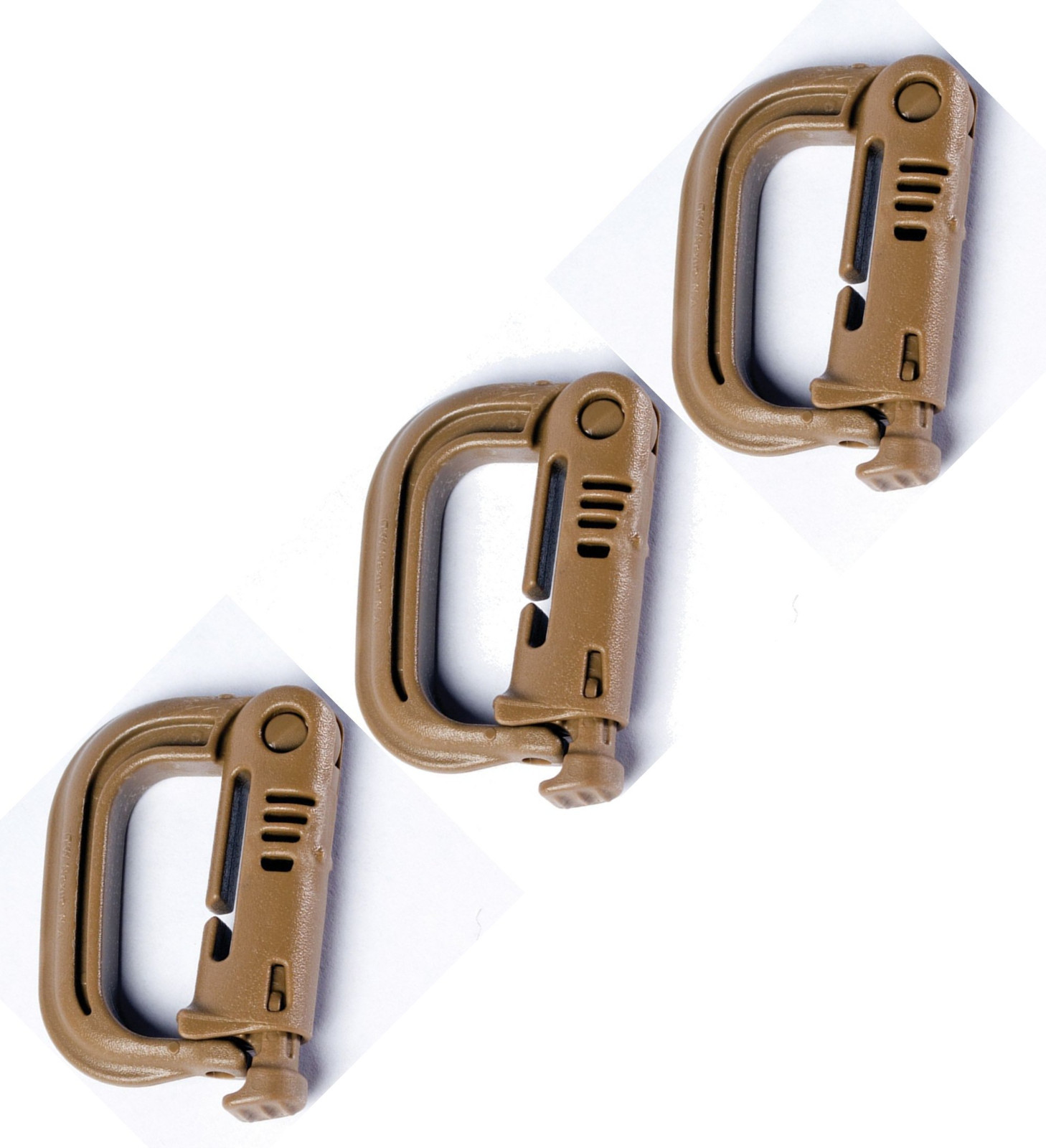 ITW GrimLOC POLYMER ATTACHMENT DEVICE 1″, SET OF 3, COYOTE BROWN, ITW41CB