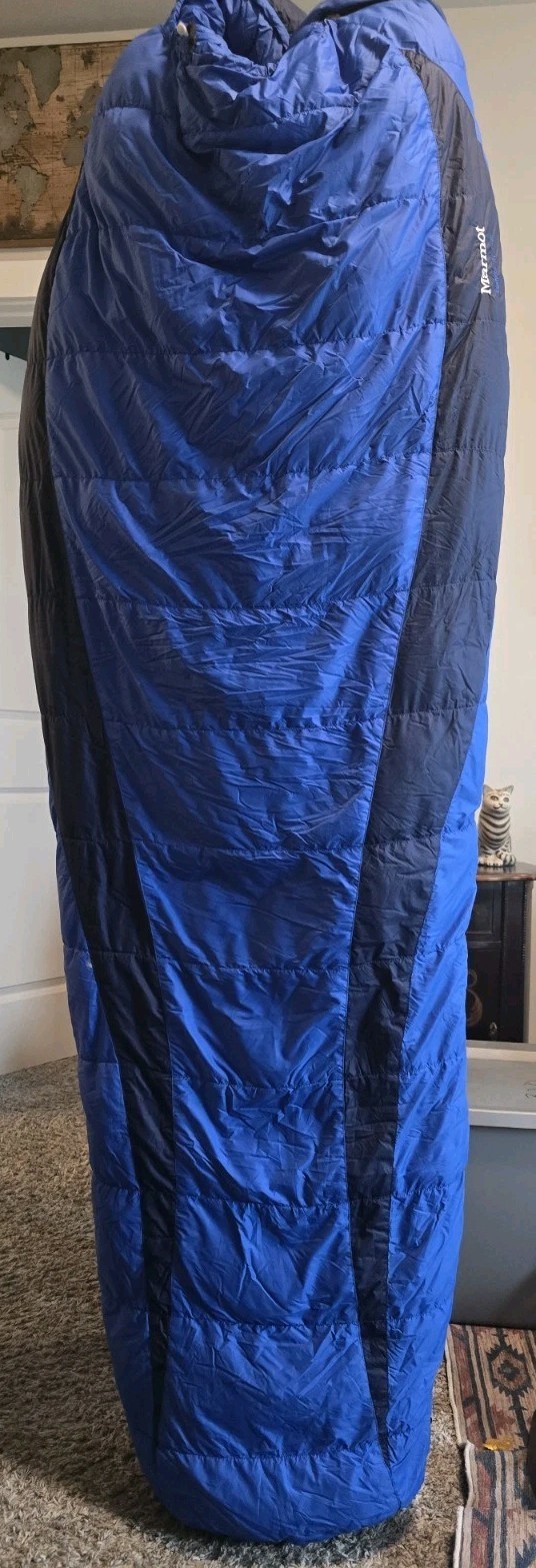 Marmot Sawtooth 15°F 650 Down Sleeping Bag Regular Blue Mummy Regular