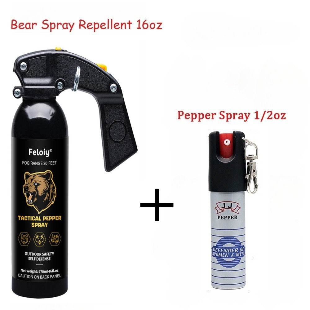 Maximum Strength Pepper Spray 16oz With 1 Pack Free Peper Spray 1/2oz