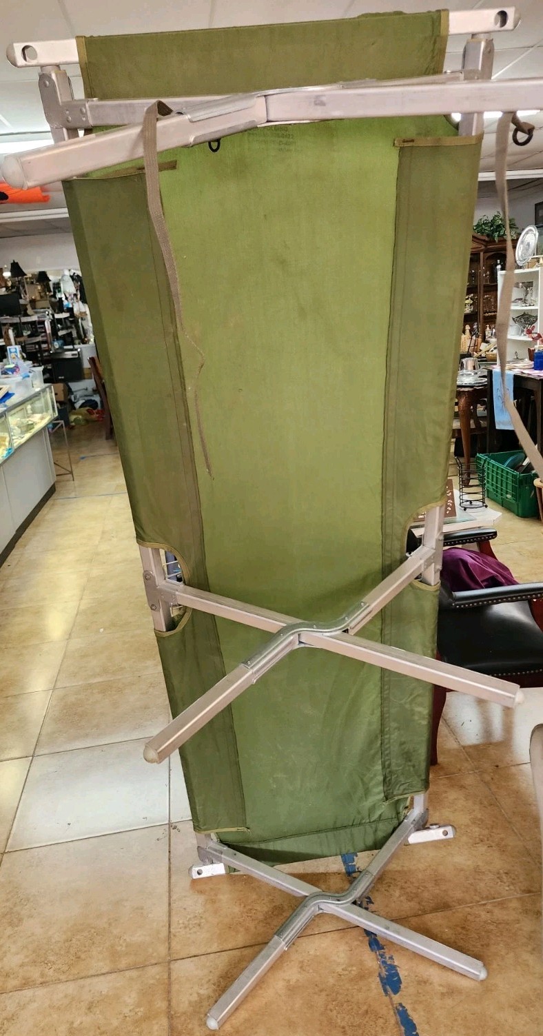 US Military Issue Compact Lightweight Foldable Aluminum Sleeping Cot – Used