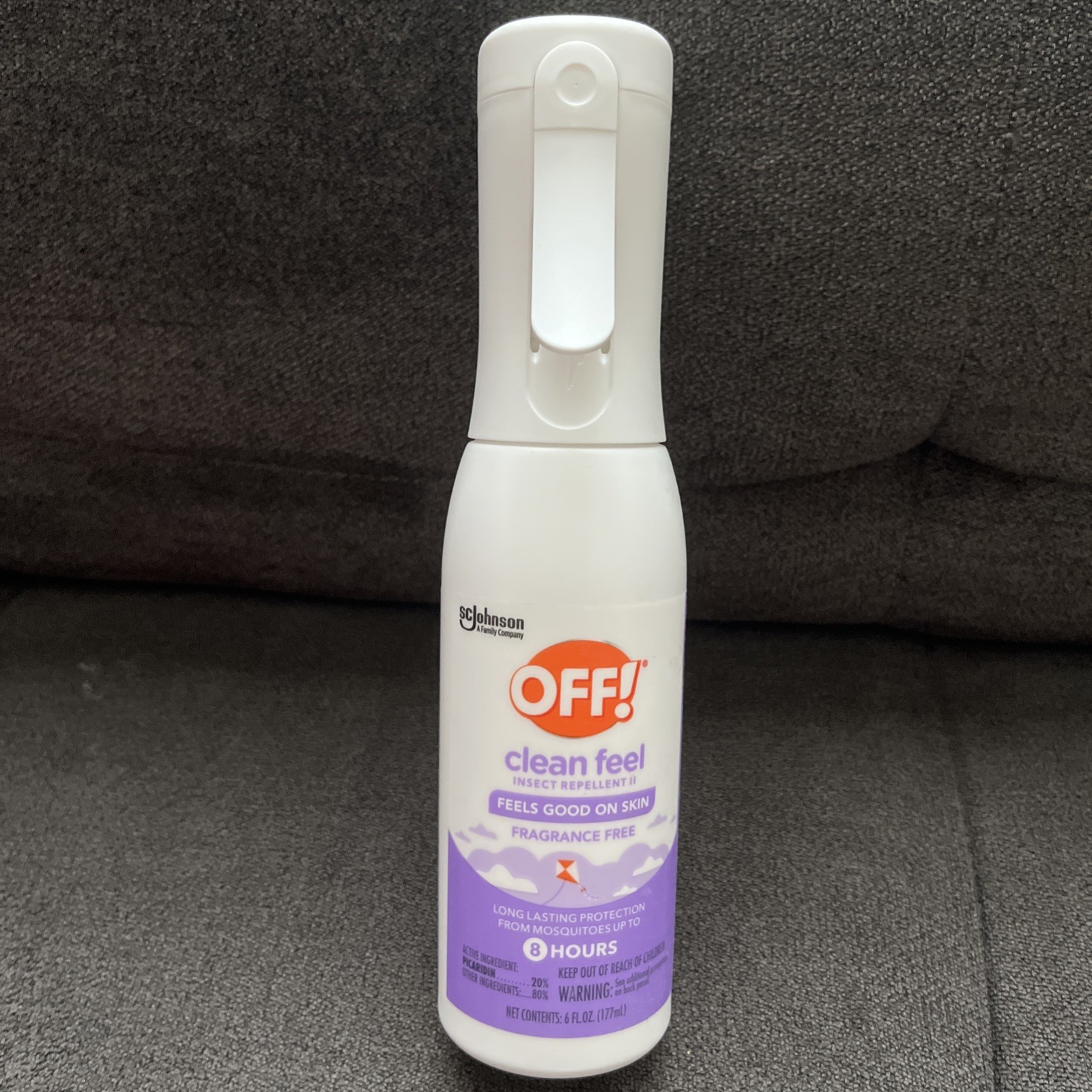 OFF! Clean Feel Insect Repellent Misting Spray Fragrance Free Picaridin 20% 6 oz