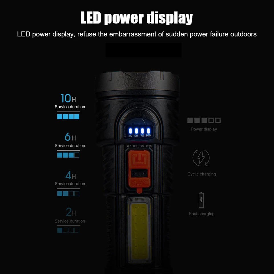 Super Bright 999000000 LM LED Torch Tactical Flashlight Lantern Rechargeable US