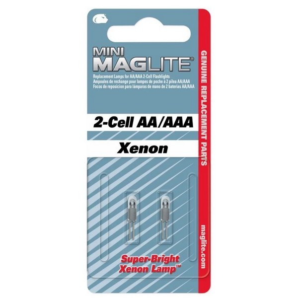 Maglite LM2A001 Xenon Lamp-Bulb for Mini Maglite 2-Cell AA/AAA Flashlights (2