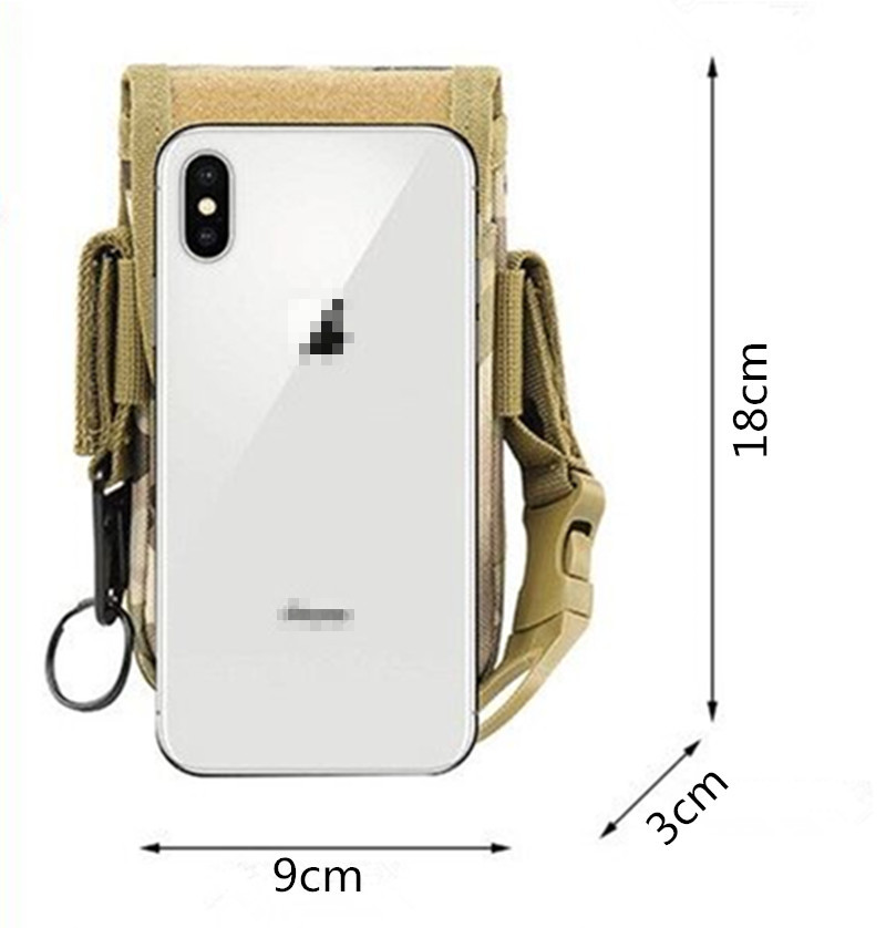 Tactical Molle Cell Phone Pouch Case Waist Belt Pack Utility ID Card Holder Bag