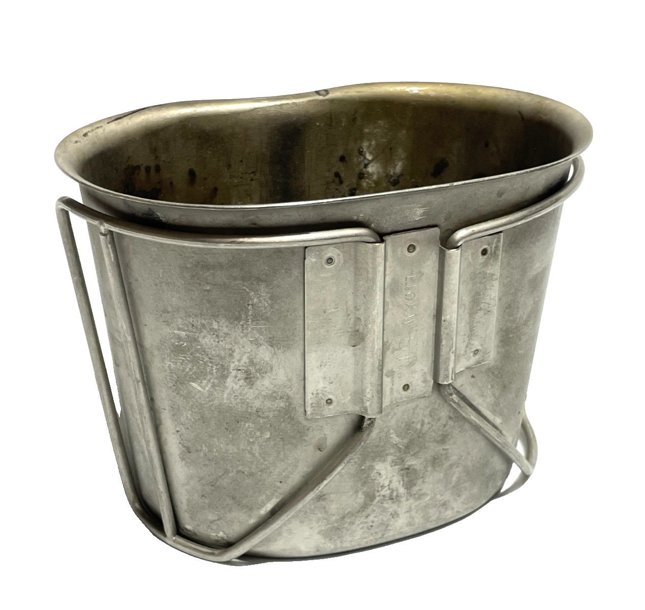 GENUINE US Military CANTEEN CUP STAINLESS and STOVE / STAND COMBO EXCELLENT