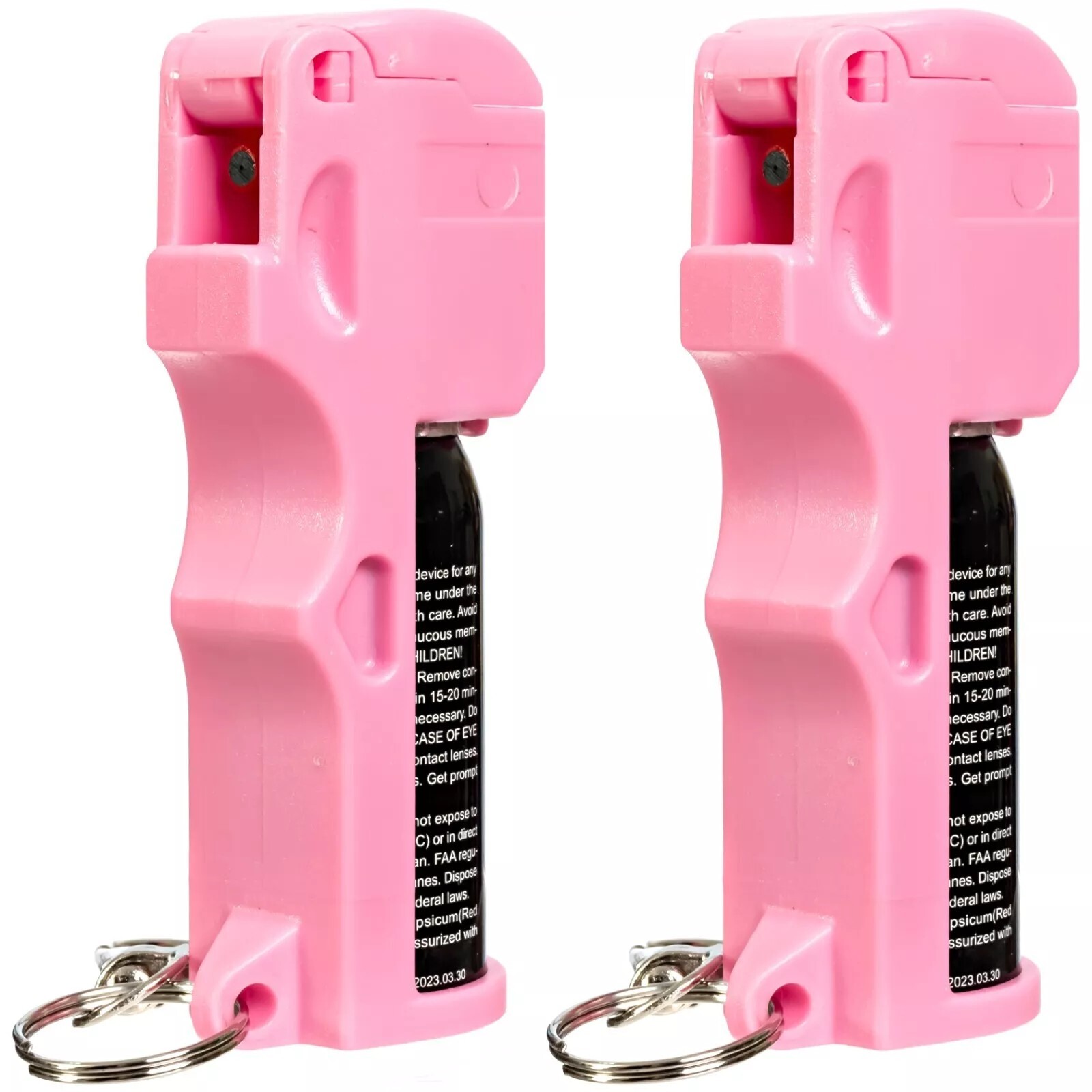 2 Pack Burn Pepper Spray 1/2oz Self Defense Security Protection Pink