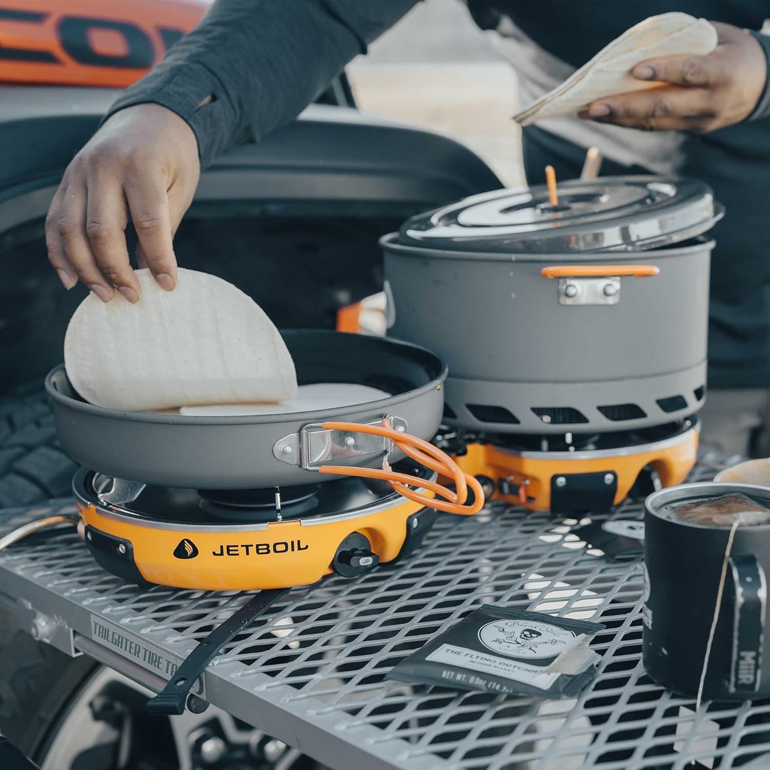 Genesis Basecamp Backpacking and Camping Stove Cooking System with Camping Cookw