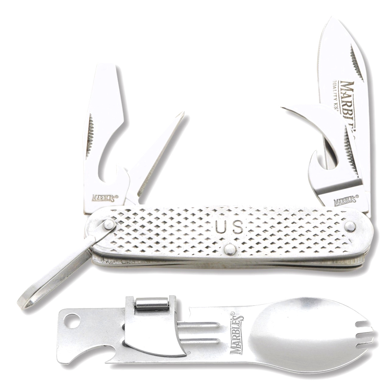 Marble’s G.I. Utility Knife Camp Combo & Multitool Spork All Stainless Steel