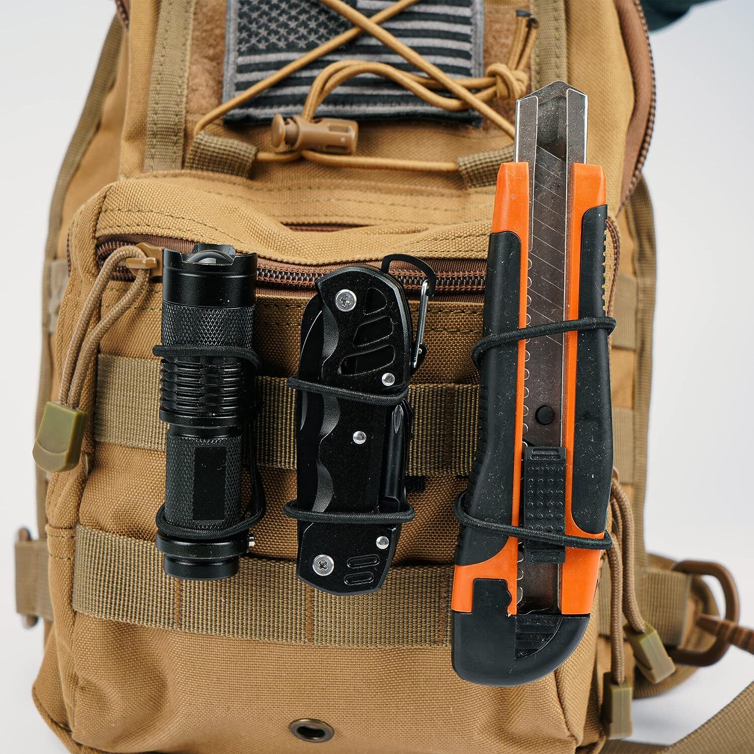 10Pcs Tactical Molle Backpack Accessories Attachment PTT Antenna Binding Buckle