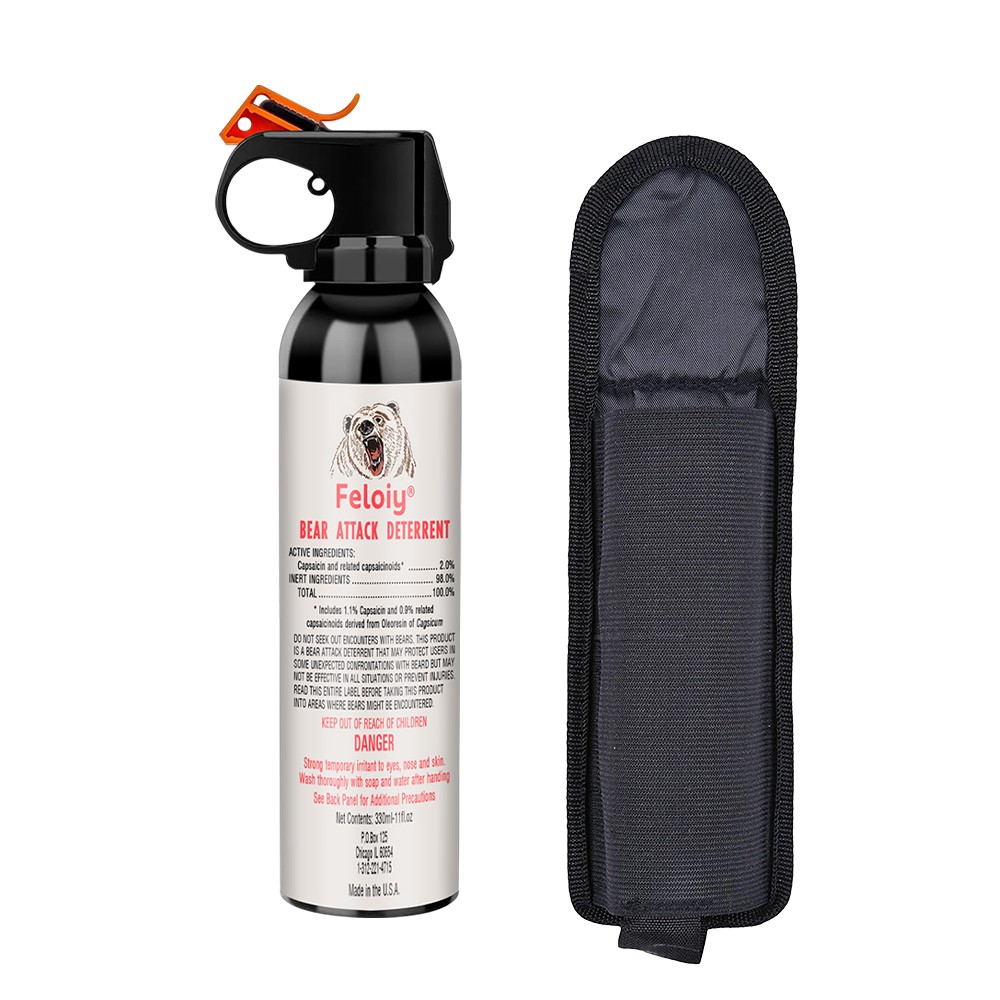 Feloiy 11 oz Bear Repellent Spray, Effective at 30 feet – 330g EPA Approved