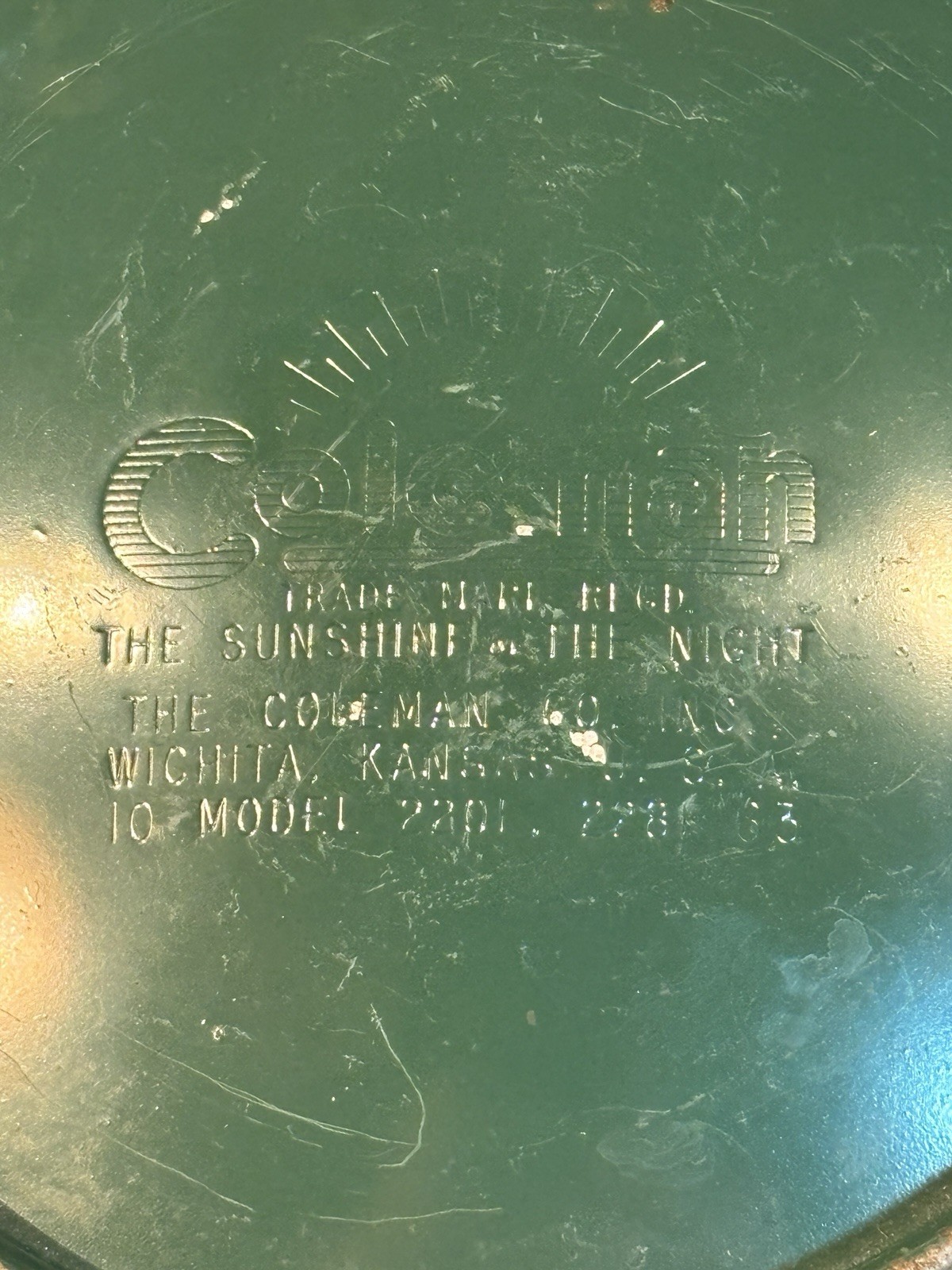 Coleman 220F 228F Lantern Fount Tank Dated 10/63