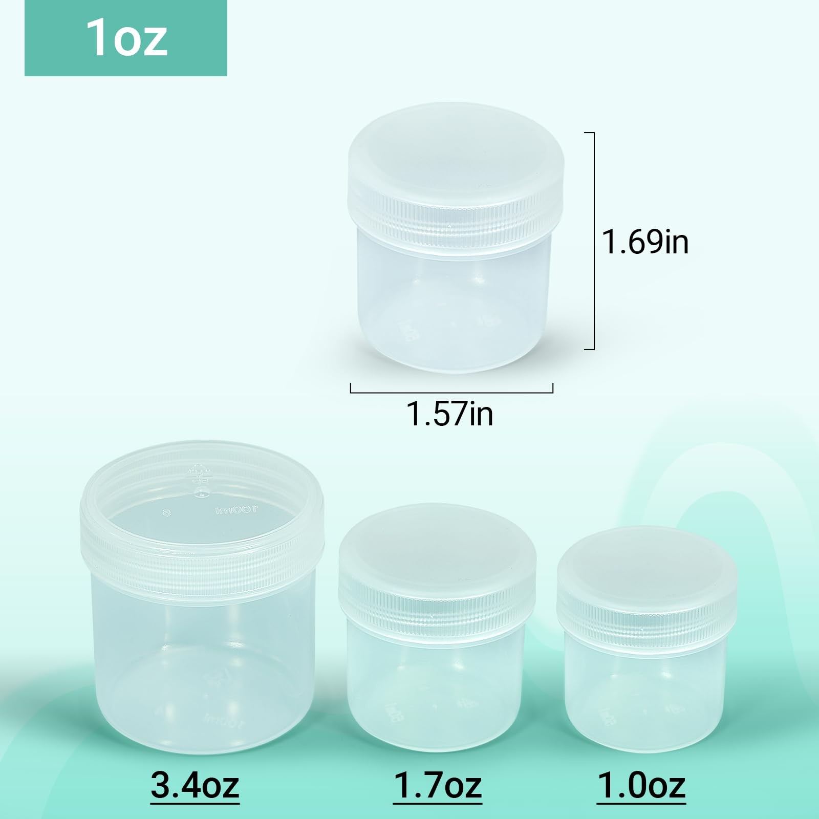 1 oz Wide Mouth Lab Reagent Bottles, Laboratory Grade Chemical Container, Sea…