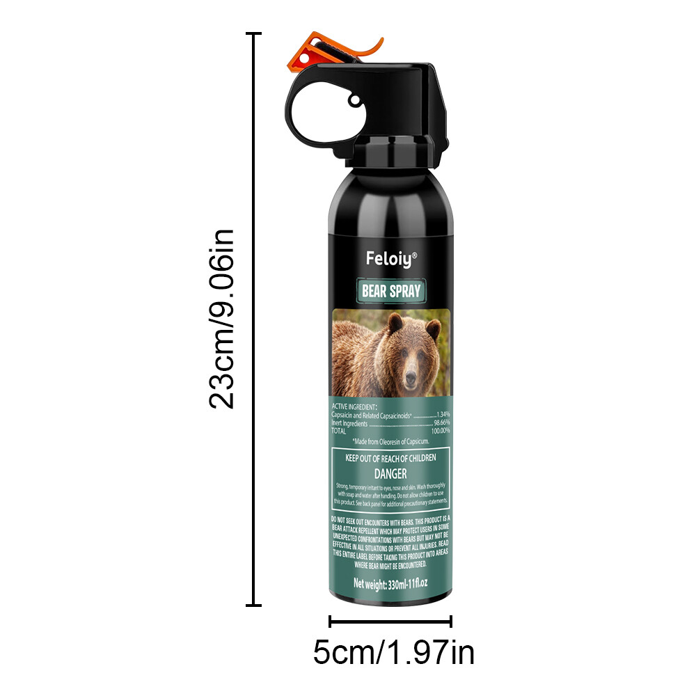 2 Pack Feloiy Bear Repellant Self Defense Spray – 11 oz Bear Attack Deterrent