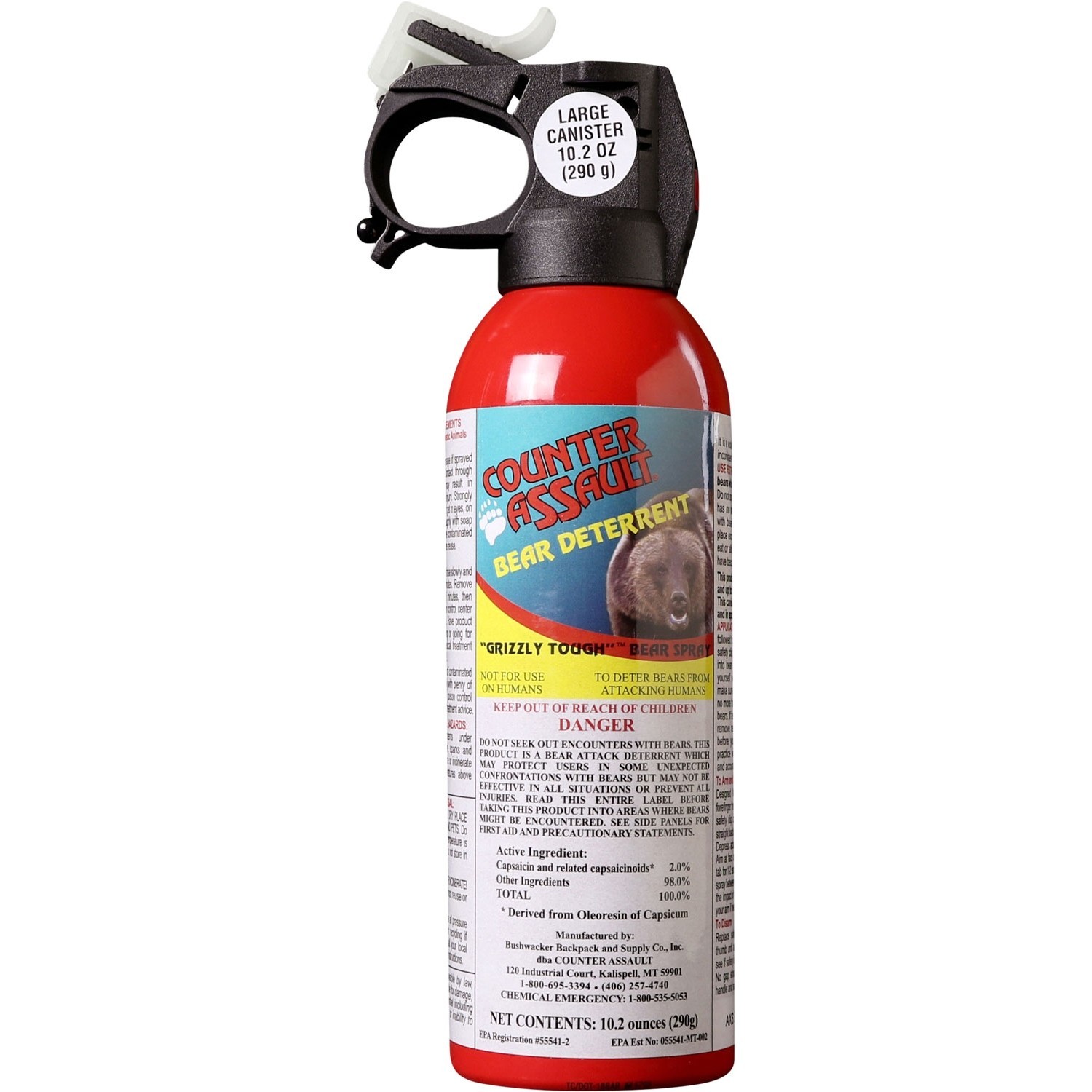 Counter Assault 32-Foot (10.2 oz.) Bear Spray Deterrent (No Holster Included)