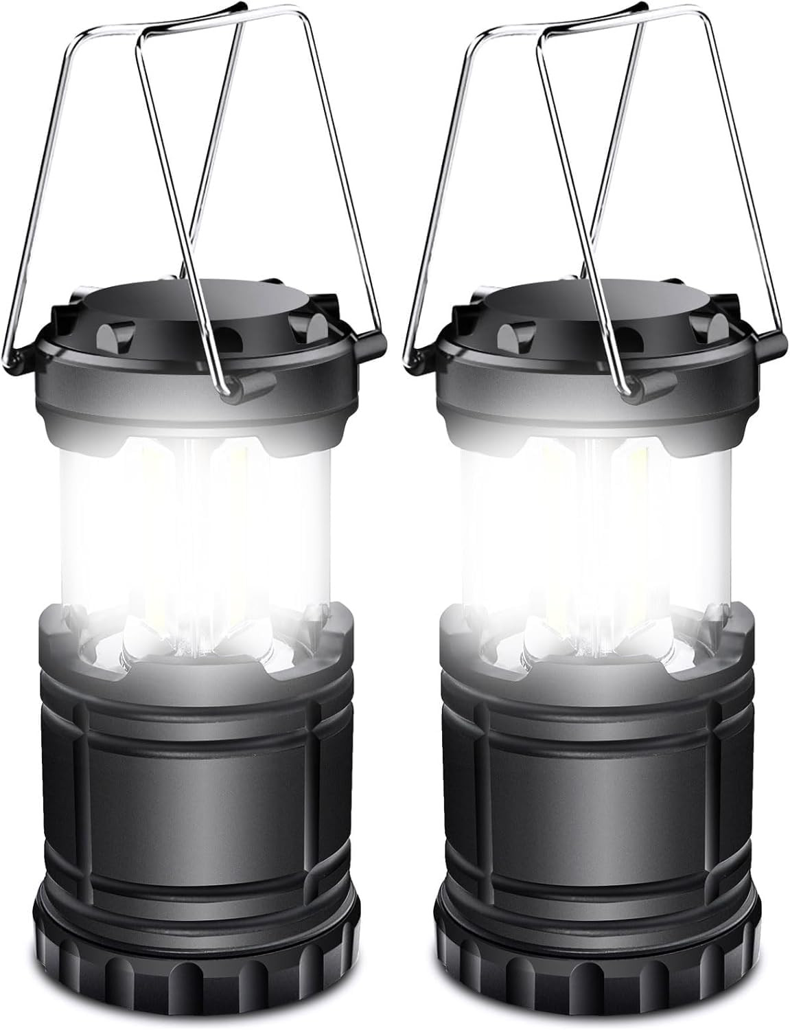 2 Pack LED Battery Operated Lights, Portable Survival Battery Powered Lamp, Camp