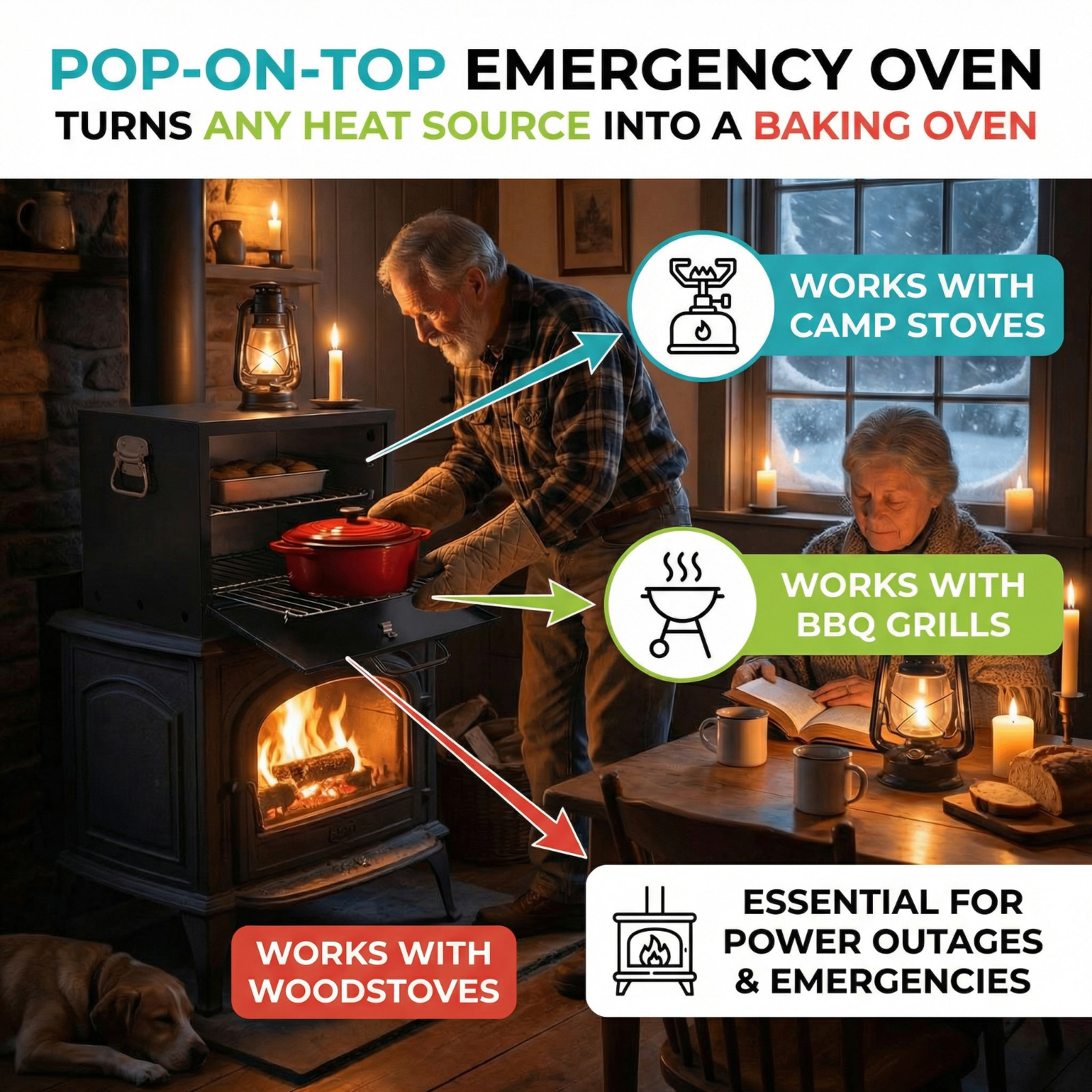 Off-Grid “Perfection” Oven for BBQ Grill, Camping, RV, Hunting, Preppers (2nd)