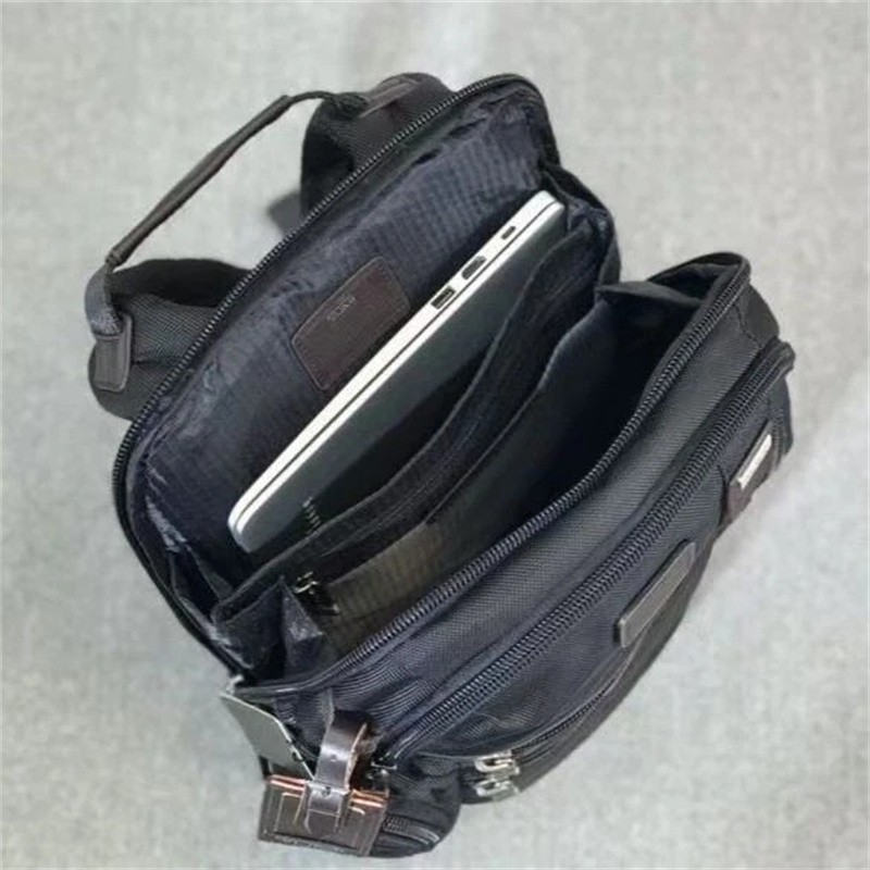 Tumi Alpha Bravo Expedition Flap Backpack Black Nylon Business Travel New 222681